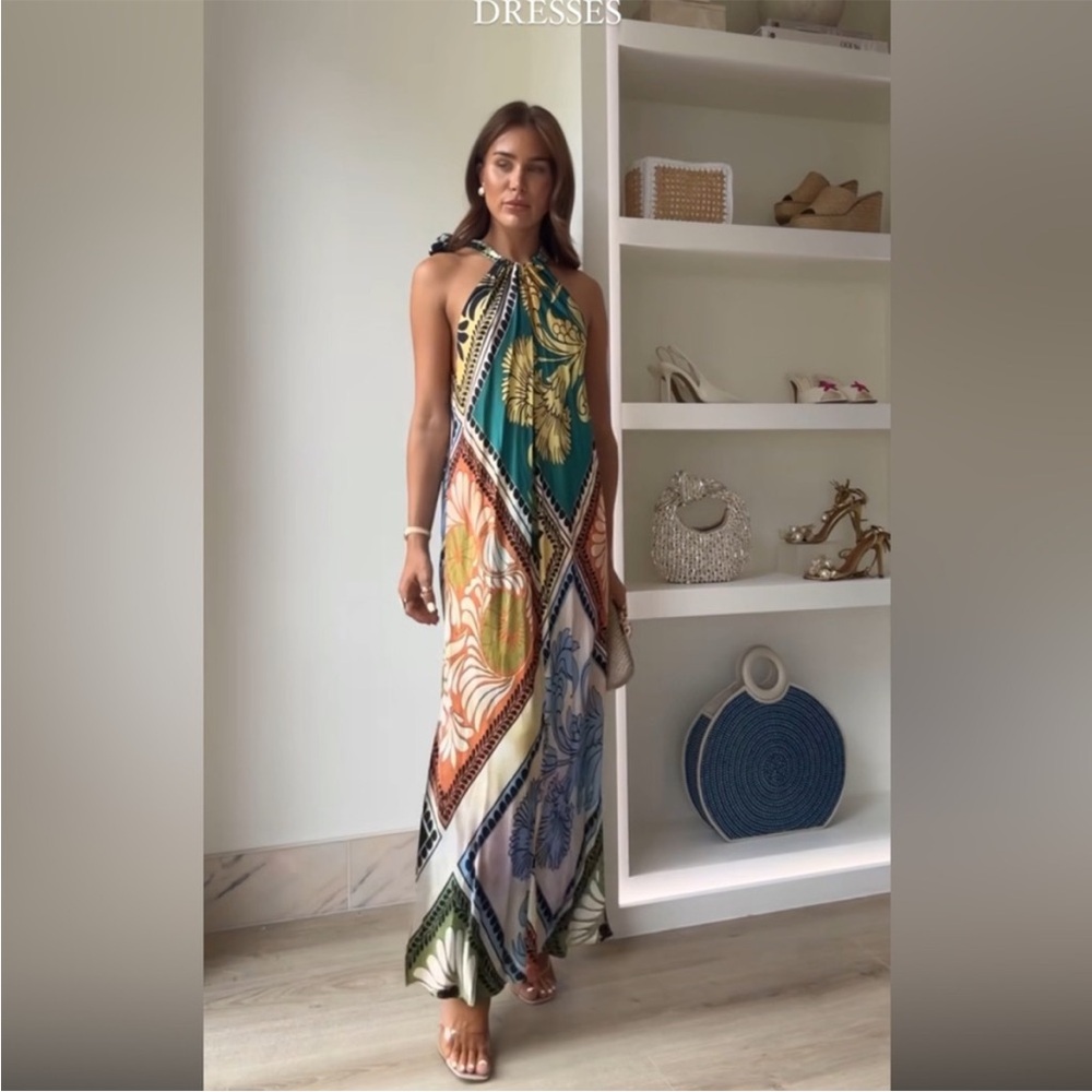 Zara Halter Maxi Dress